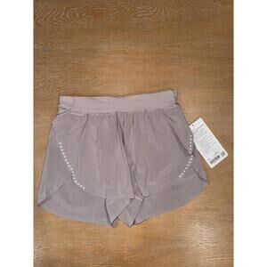 Lululemon Fast and Free High-Rise Classic-Fit Split Short 3" SIZE XS Mauve Grey